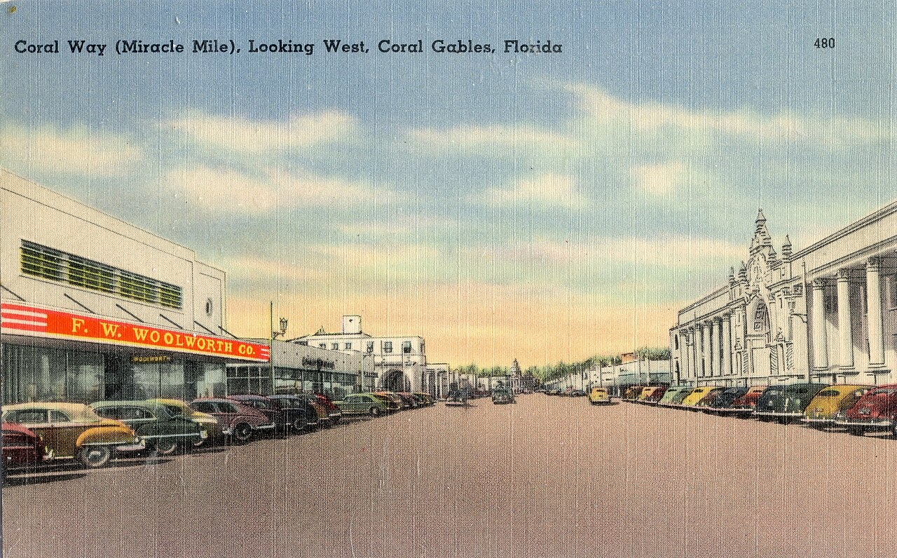 Miracle_Mile_Downtown_Coral_Gables_Vintage_Postcard__28191387065_.jpg