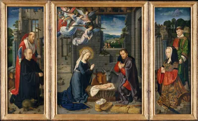 The_Nativity_with_Donors_and_Saints_Jerome_and_Leonard