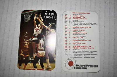 1980-81_MIAMI_REDHAWKS_BASKETBALL_SCHEDULE_SKED_CARD_-_OXFORD_PRINTING_--_pinpro