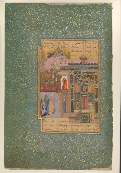 _Shaikh_San_an_beneath_the_Window_of_the_Christian_Maiden___Folio18r__from_a_Mantiq_al-Tayr__Language_of_the_Birds_