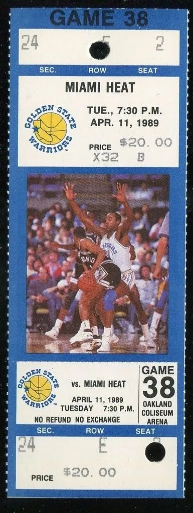 Ticket_Basketball_Golden_State_Warriors_1988_-_89_4-11_Miami_Heat_Full_--_vintage_programs