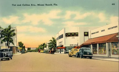 71_St_And_Collins_Ave_Miami_Beach_Vintage_Postcard