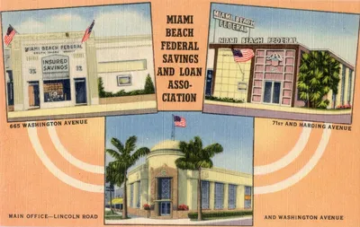Miami_Beach_Federal_Savings_And_Loan_Vintage_Postcard