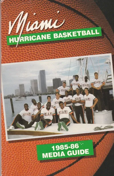 1985-6_MIAMI_HURRICANE_MENS_BASKETBALL_MEDIA_PRESS_GUIDE_Free_shipping_--_carolinatrader2012