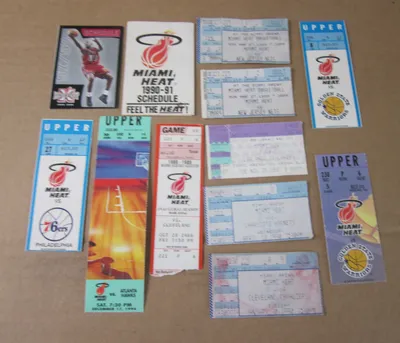 MIAMI_HEAT_INAUGURAL_SEASON_1989_TO_1994__10_TICKET_STUBS__2_SCHEDULES_--_sportdog185