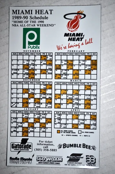 1989-1990_MIAMI_HEAT_NBA_BASKETBALL_MAGNET_SCHEDULE_SKED_PUBLIX_GATORADE_--_pinpro