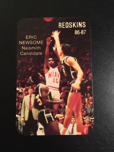 Vintage_1986-87_Miami_Redskins_Basketball_Schedule_NCAA_College_RARE_Newsome_--_jlerebs96