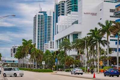Scenes__people__traffic_and_architecture_around_Ocean_Drive_at_Hallandale_Beach_city__Florida__USA._Winter_trip_2024_25