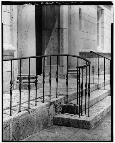Iron_Balustrade_Forer_summer_1981_-_Coral_Gables_City_Hall__405_Biltmore_Way__Coral_Gables__Miami-Dade_County__FL_HABS_FLA_13-CORGA_1-5.tif